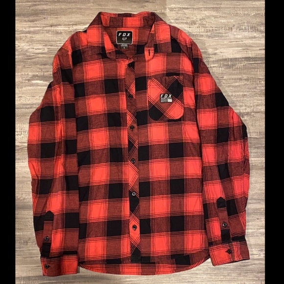 Fox Men’s flannel - Picture 1 of 8